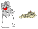 Kenton County Kentucky Incorporated and Unincorporated areas Edgewood Highlighted 2123932